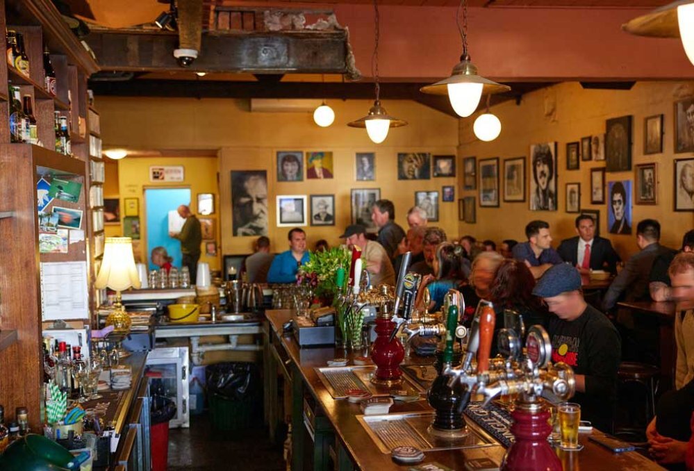 The inside of a pub