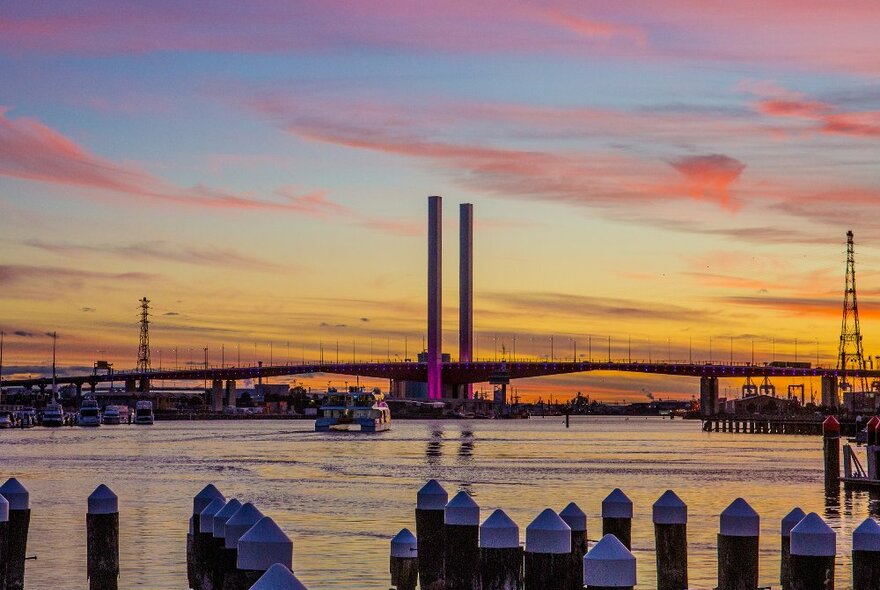 A sunset at Docklands