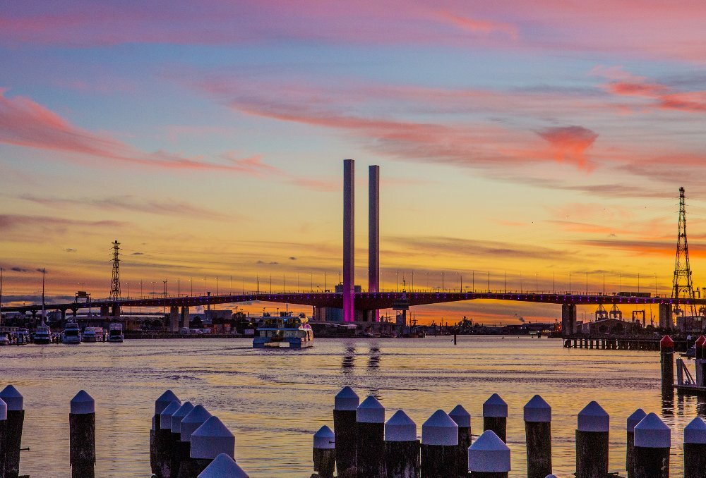 A sunset at Docklands