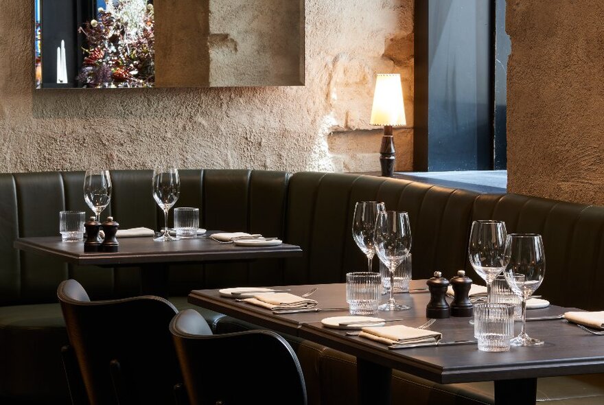 Restaurant area with soft ambience.