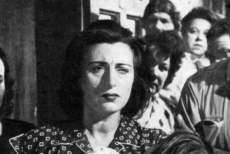 Italian actess Anna Magnani in a still from the 1951 Visconti movie, Bellissima.