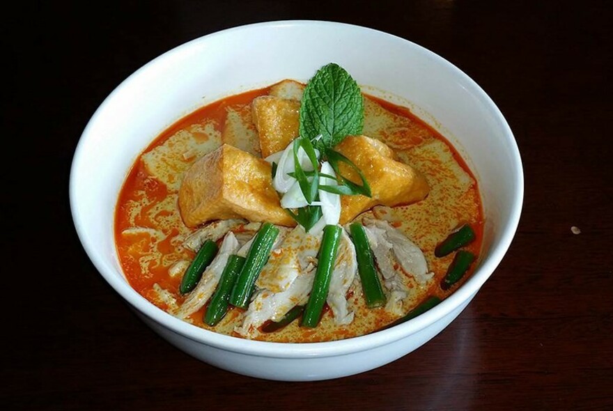 Bowl of laksa.