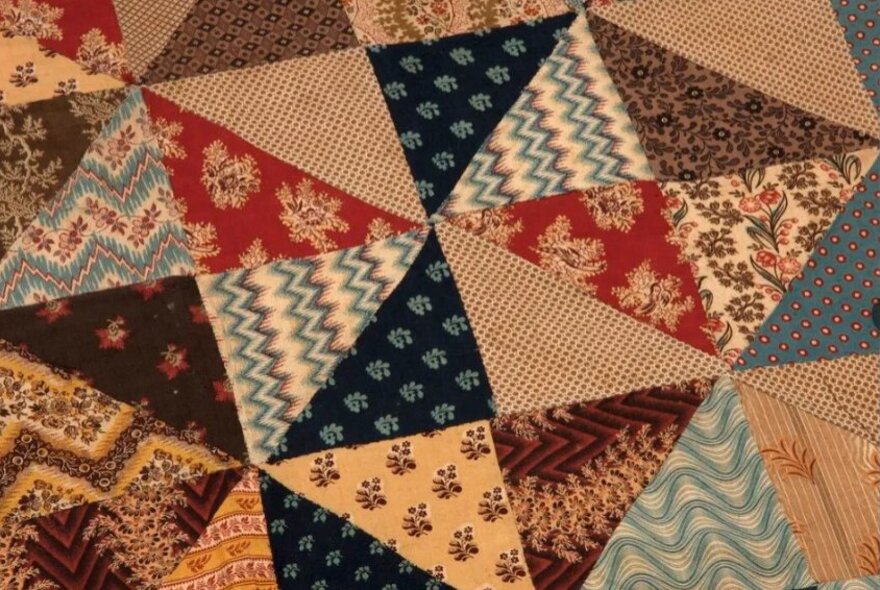 Detail of an antique patchwork quit.