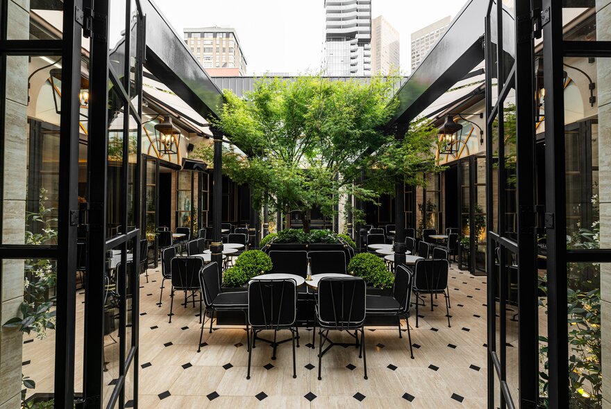 A terrace restaurant.