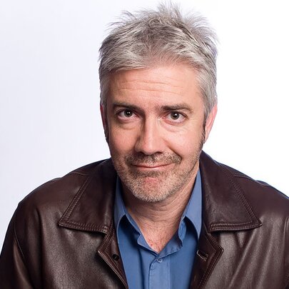 Portrait of comedian and author Sean Micallef.