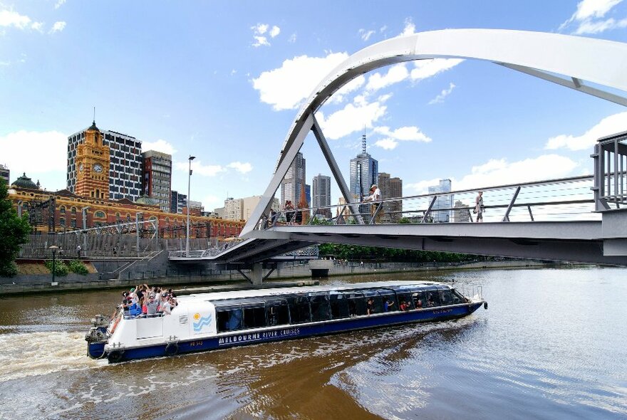 Williamstown ferry on the Yarra River.