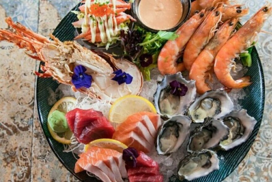 Japanese seafood platter.