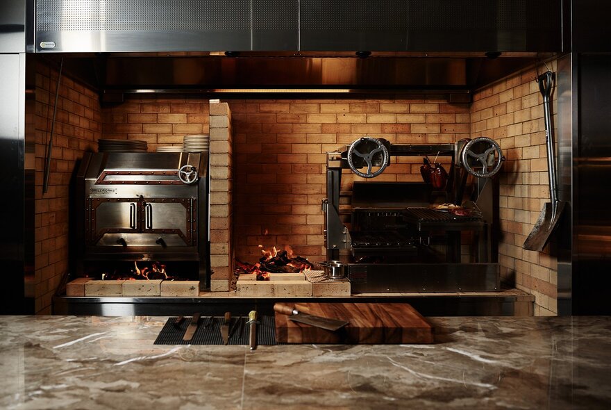 Aru's wood fire kitchen fitout. 