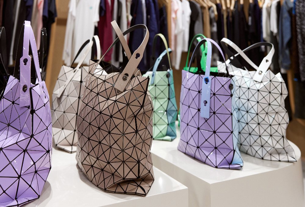 A group of handbags 