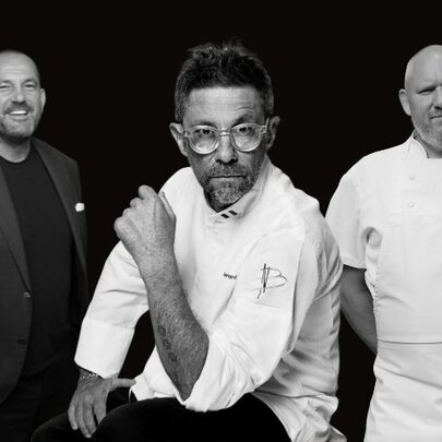 Three internationally acclaimed chefs, Bruno Ménard, Guillaume Brahimi and Monty Koludrovic.