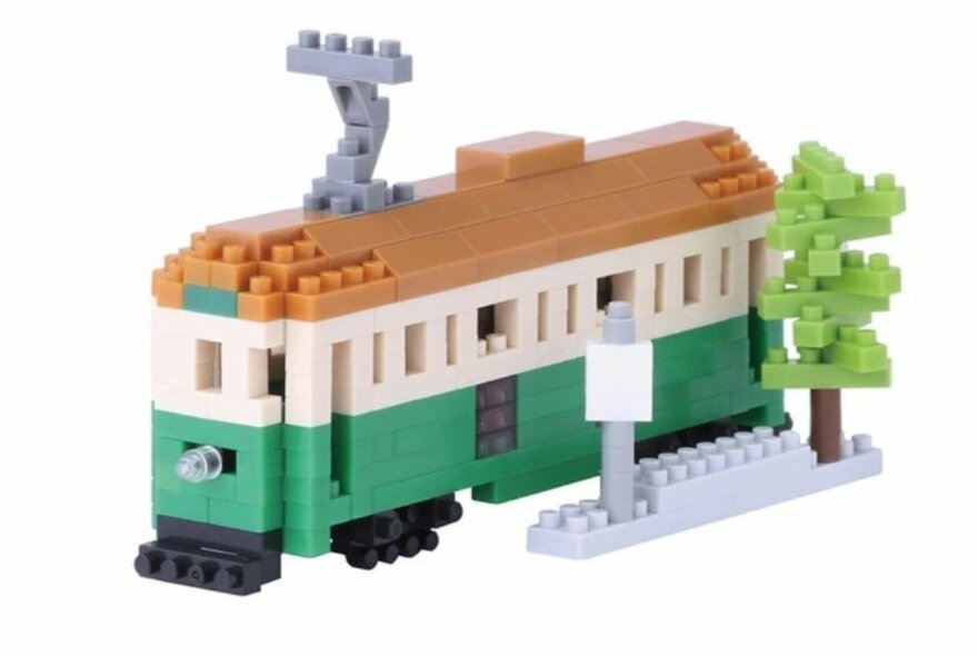 A mini lego tram model