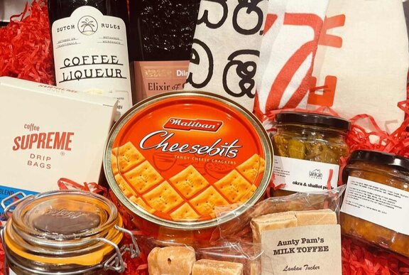 Christmas grocery items.