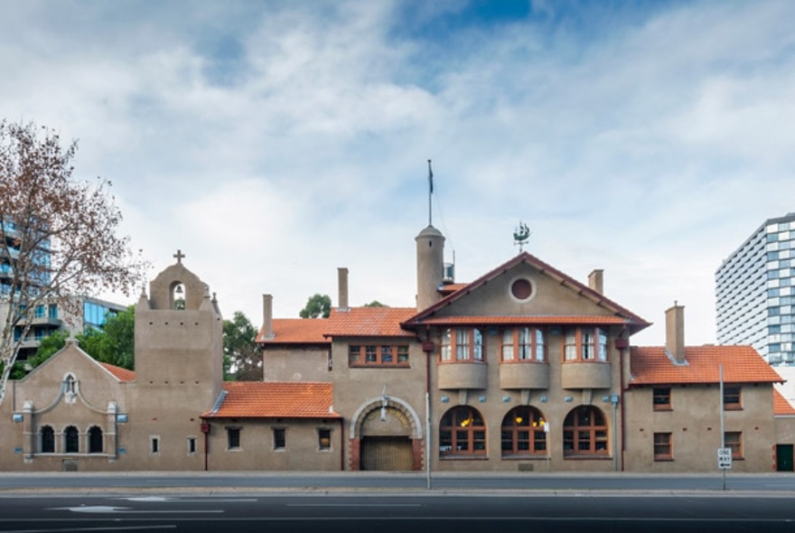 The exterior of Mission to Seafarers in Melbourne. 