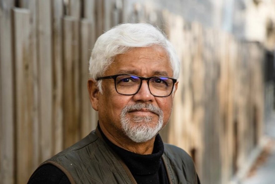 Portrait of acclaimed Indian writer, Amitav Ghosh.