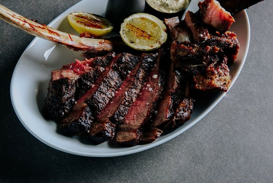 Big piece of steak.