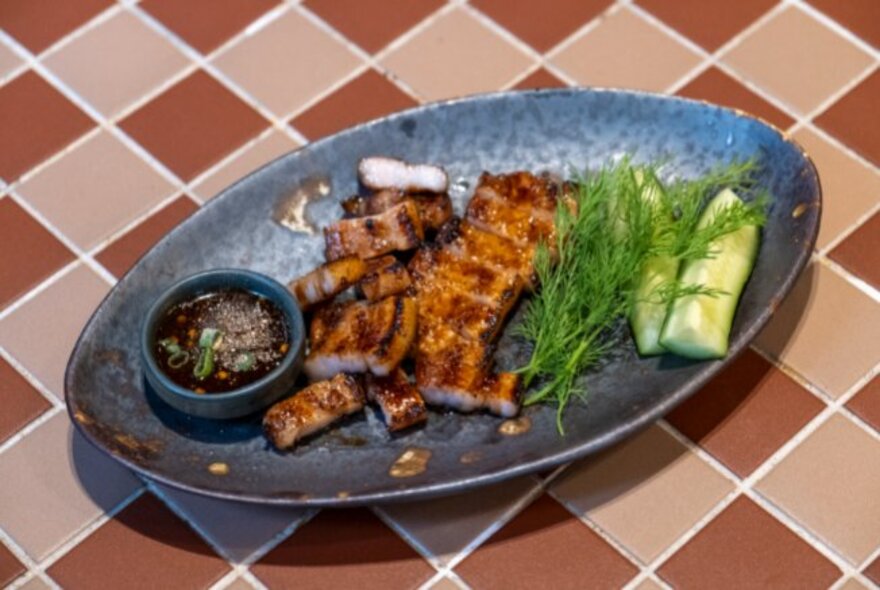 A Thai dish of sliced meat.