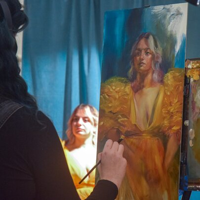 Portrait Painters in Action