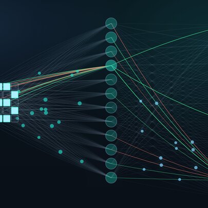 Graphic image of pulses on a screen.
