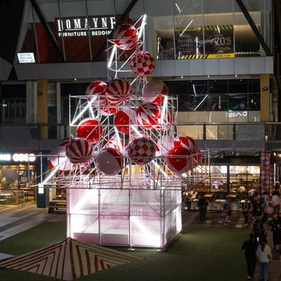 A large Christmas display in QV shopping centre.