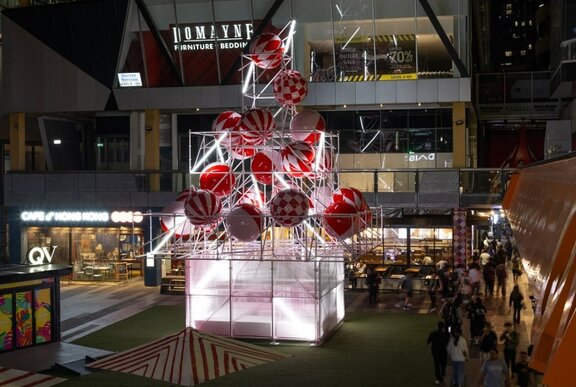 A large Christmas display in QV shopping centre.