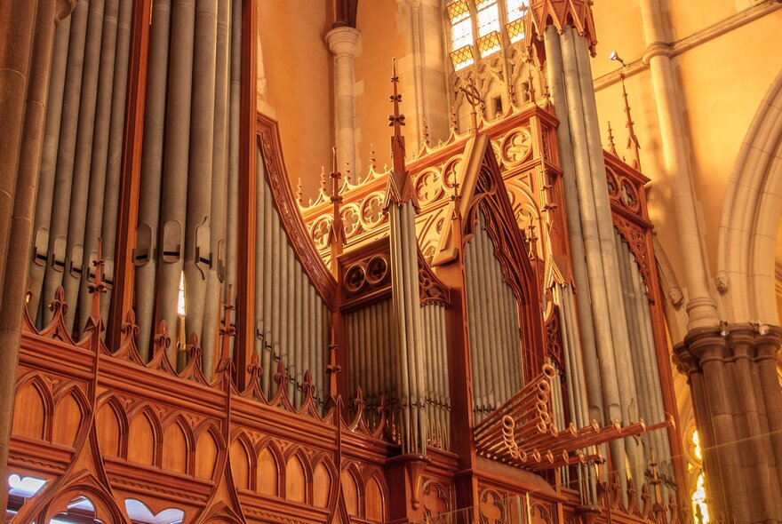 The pipes of the grand organ at St Patricks Cathedral in Melbourne.