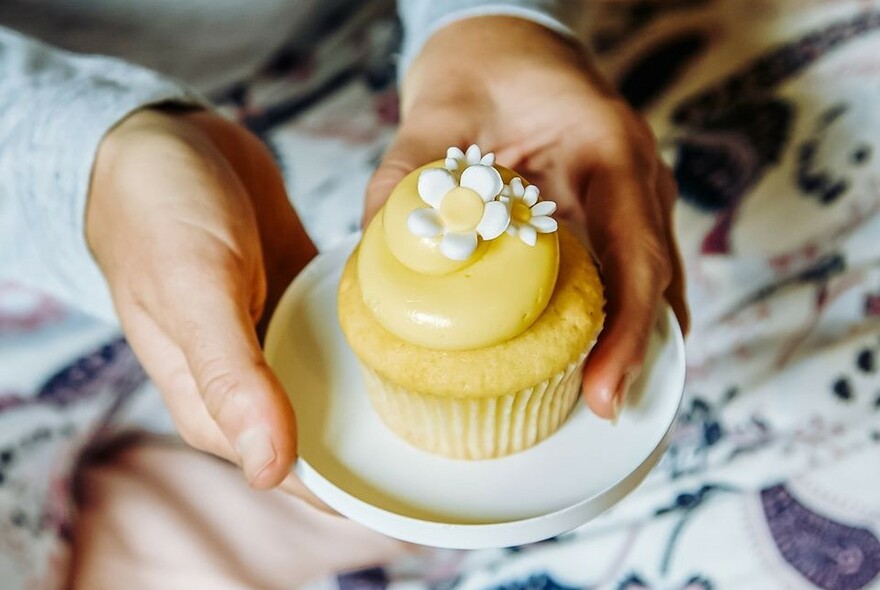 Decorated cupcake.