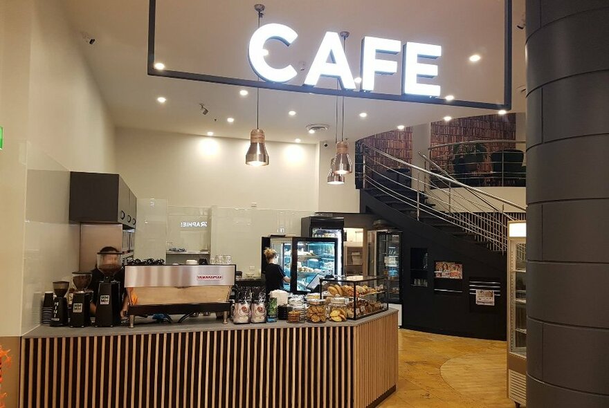 Counter at Dymocks Cafe Melbourne.