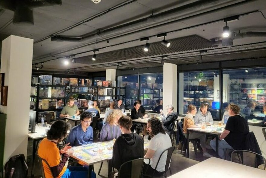 Interior shot of games room/cafe.