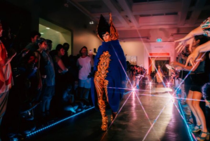 A drag fashion show at the State Library Victoria.