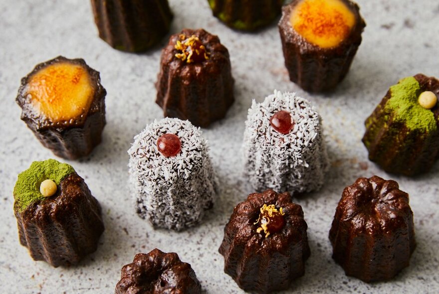 Assorted canelé.