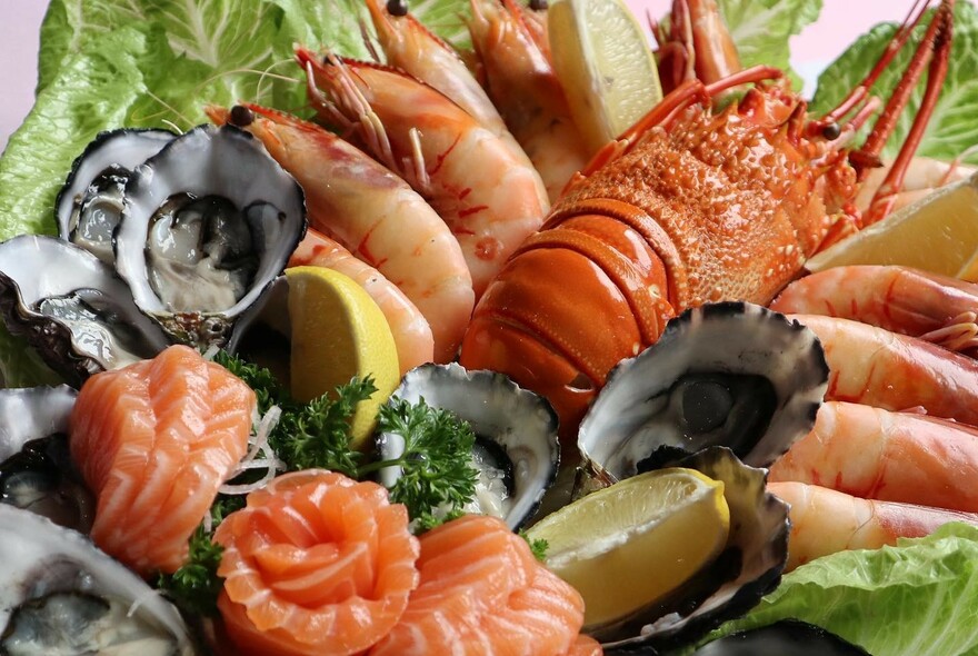 Platter of shellfish.