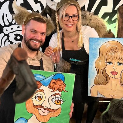 Paint Your Mate: Champainting Paint and Sip x Maniax