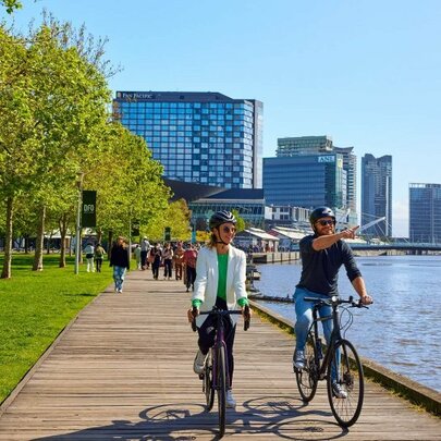 Southbank and Docklands by bike