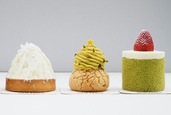 Three Christmas themed desserts