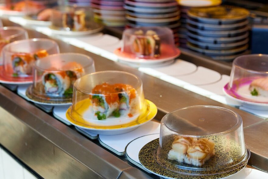 A sushi train