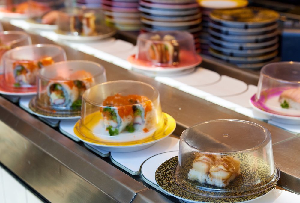 A sushi train.