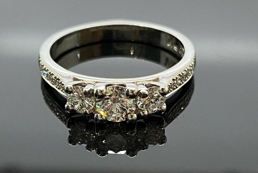 Diamond ring.