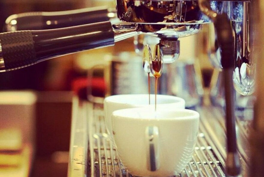 Commercial espresso coffee machine.