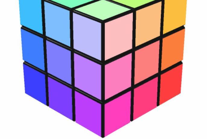 Rubik's cube illustration.