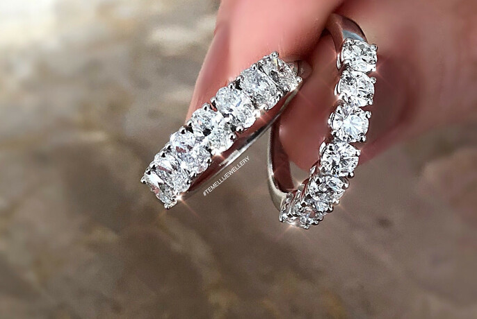 Two diamond rings.