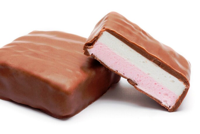 Chocolate-covered nougat.