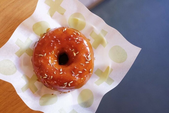 Glazed ring doughnut.