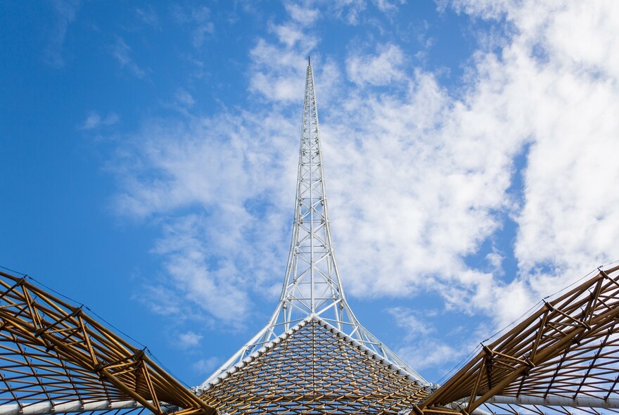 Iconic spire of the Arts Centre Melbourne.