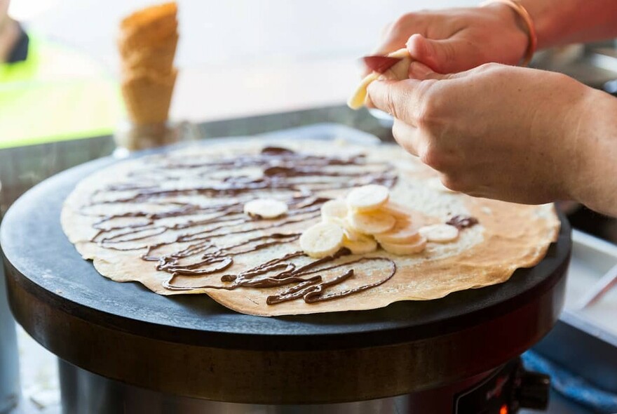 Crepe with Nutella and banana.