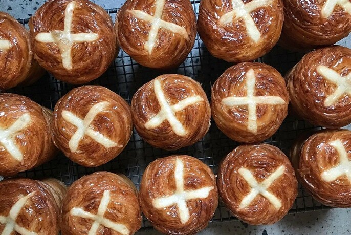 Hot cross buns.