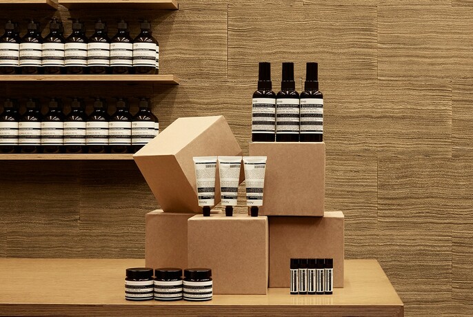 Aesop skincare products.
