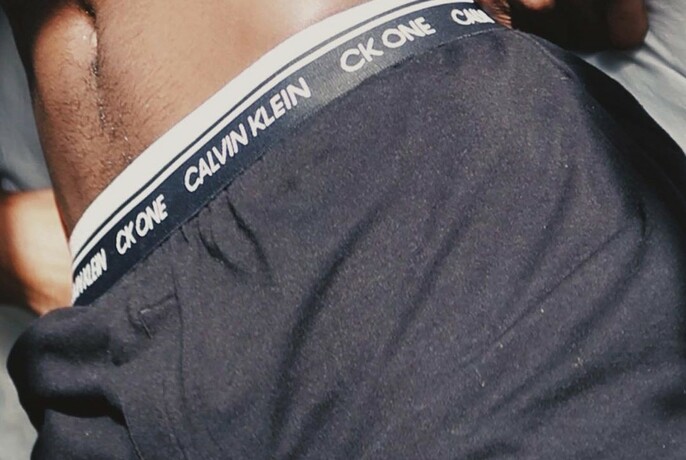 Man in Calvin Klein underwear.