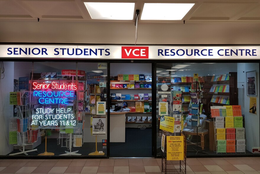 Senior Students Resource Centre shopfront.