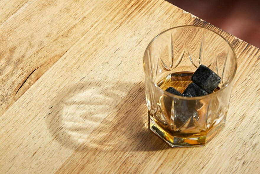 A tumbler of whisky.