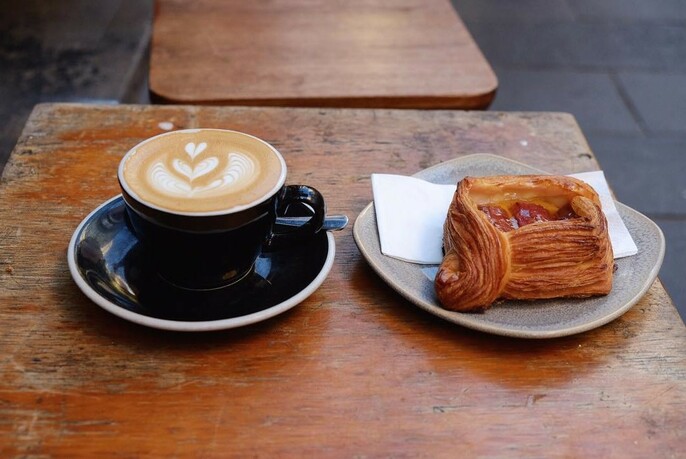 Coffe and Danish pastry.